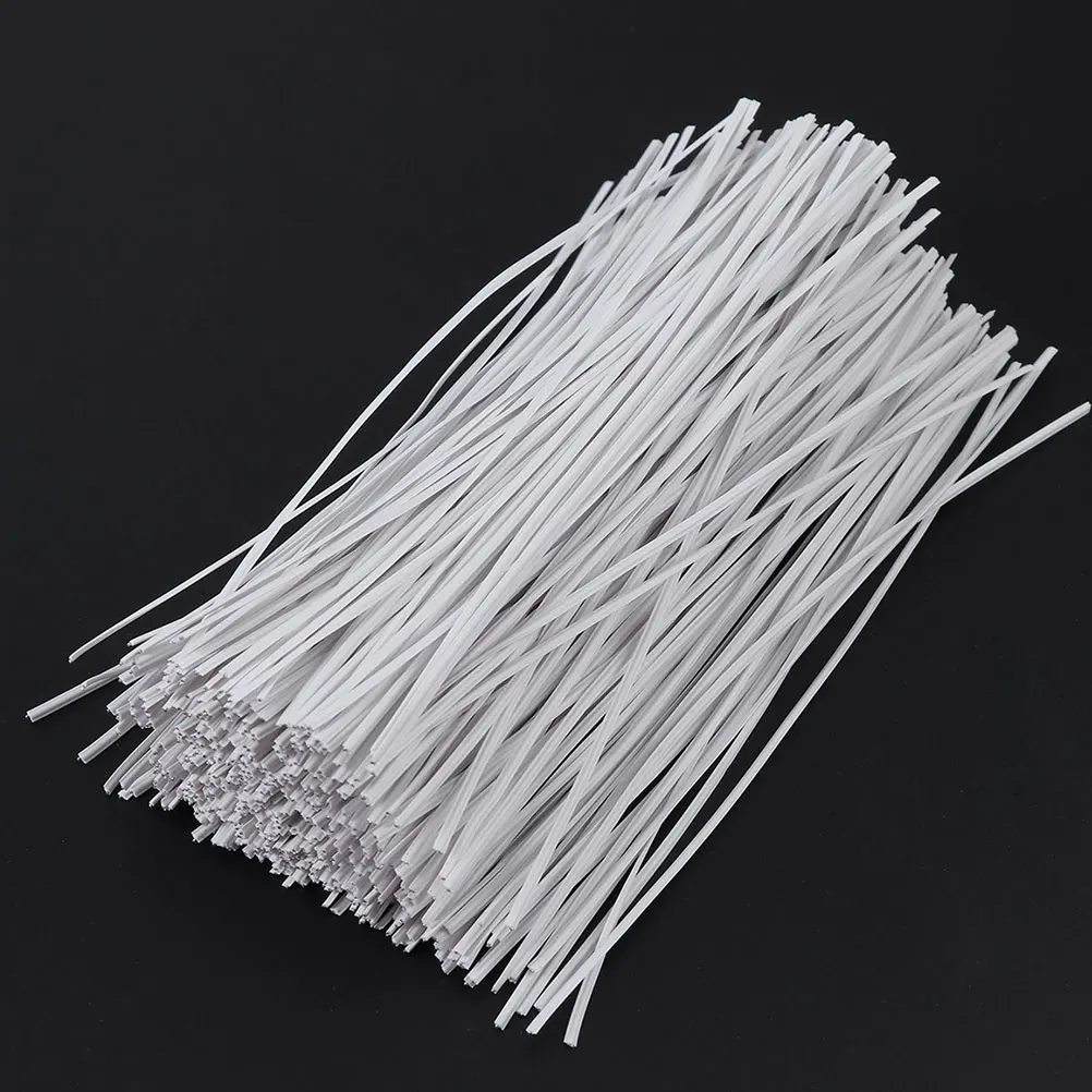 

1000 pcs Thick Plastic Coated Galvanized Wire Ties Reusable Cable Wraps Cord Organizers For Home Office Garden Travel Durable