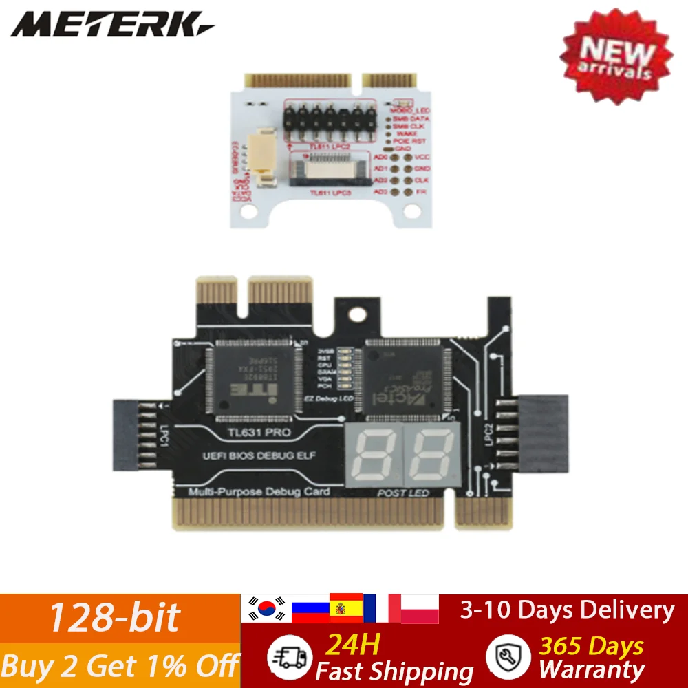 TL631 PRO Universal Laptop PCI Diagnose Card PC PCI-E Mini LPC Motherboard Diagnostic Analyzer Tester Debug Cards