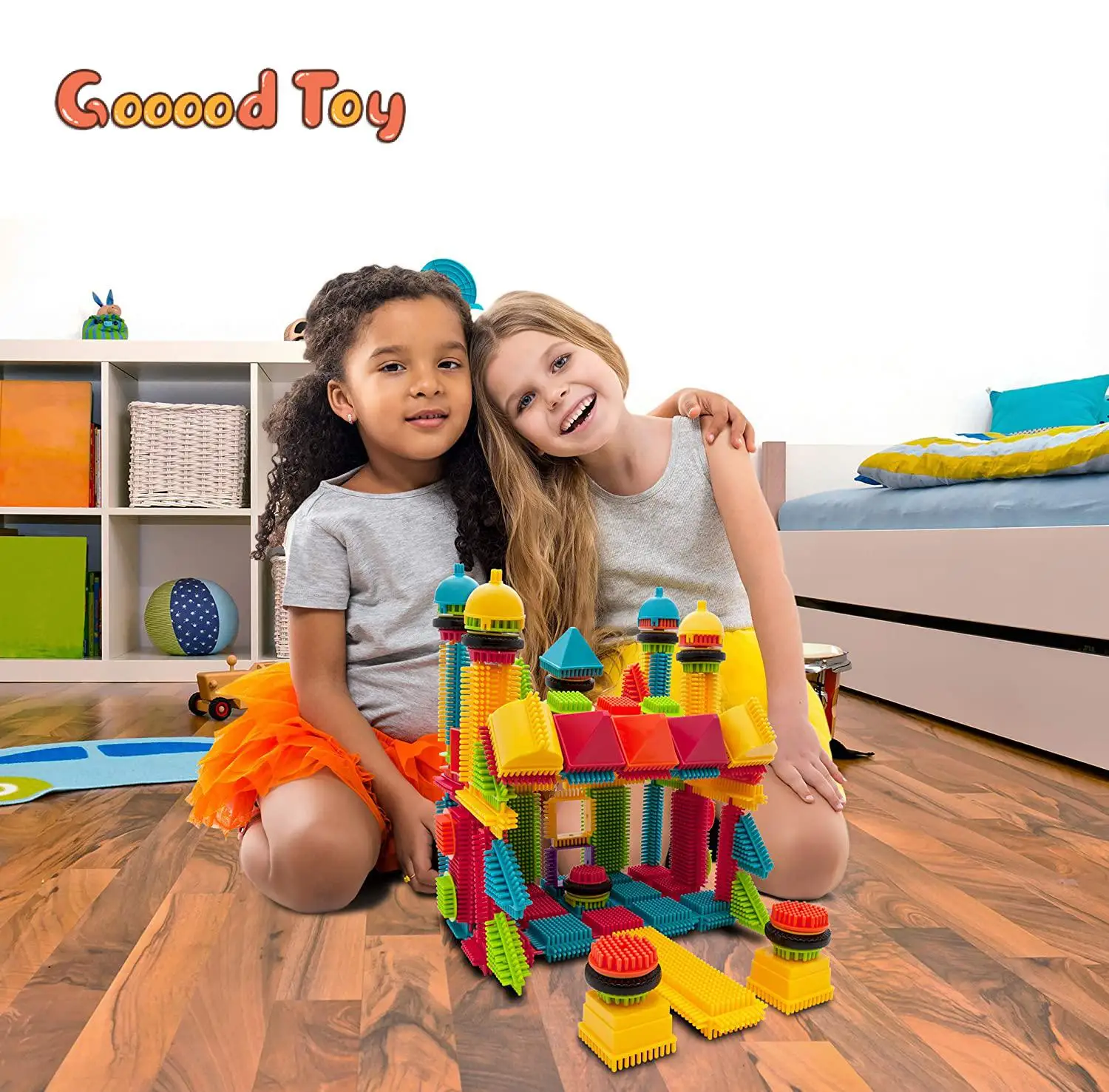 Children's Diy Building Block Brick Bristle Shape Intellectual Modeling Interactive Parent-Child Assembly Educational Toys