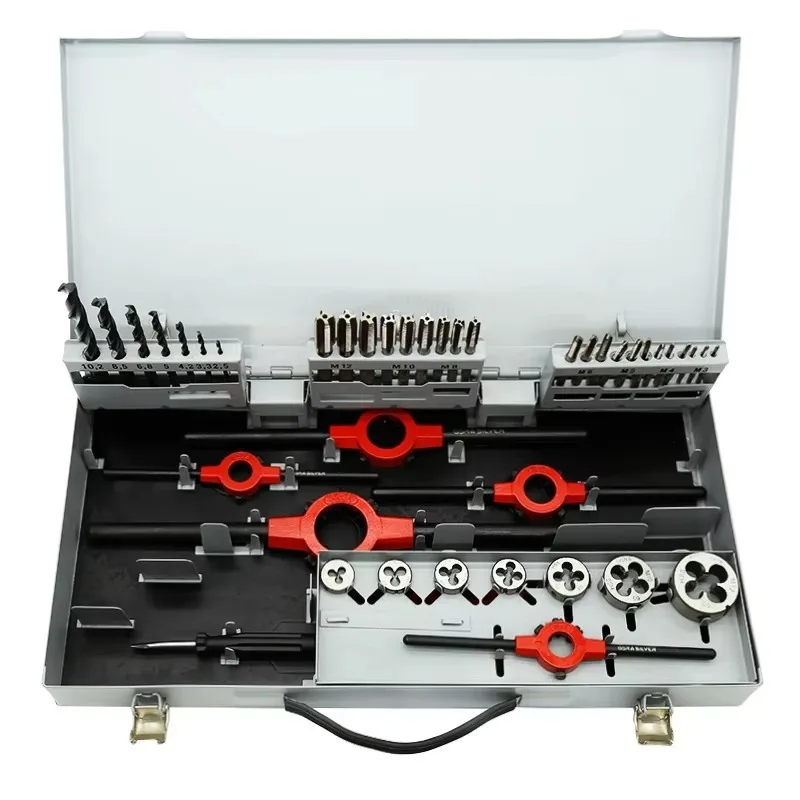 45 Pcs M3~M12 Tool Set Hss DIN 352 Hand Tap and DIN223 Die Tap Wrench Diy Hand Tool Set