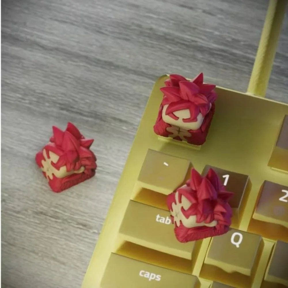 

In Stock Anime GT Dragon Ball Super Saiyan Goku Super 4 Mechanical Keyboard 3D Keycaps Decorative Accessories Gift