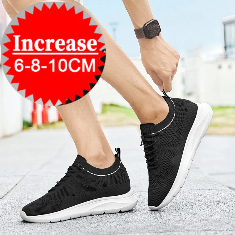 Men Elevator Shoes Height Increase Sneakers Shoes for Men 5cm Sports Casual Shoes Invisible Inner Heightening Shoes for Men 7cm