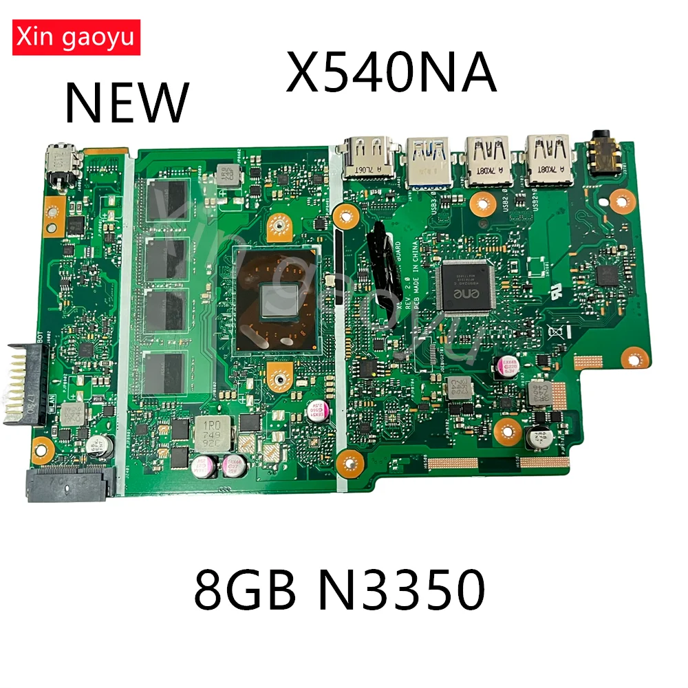 

X540NA Motherboard NEW Original For ASUS X540N Laptop Motherboard CPU: N3350 RAM: 8 GB 100% Test OK Fast Delivery