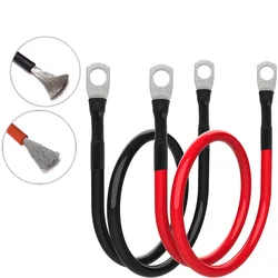 Silicone Wire Car Battery Cables With M6 M8 M10 Lugs Power Inverter Wire Sets for Automotive Solar Marine Boat RV Motorcycle UPS