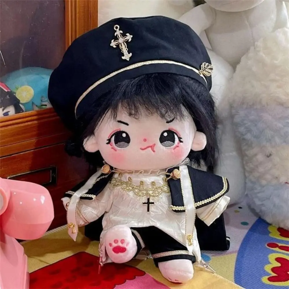 

Cross 20cm Cotton Doll Clothes Knight Pattern Shawl 20cm Doll Clothes Suit Mini Clothes Beret Cute Doll 20cm Clothes Girl Gift