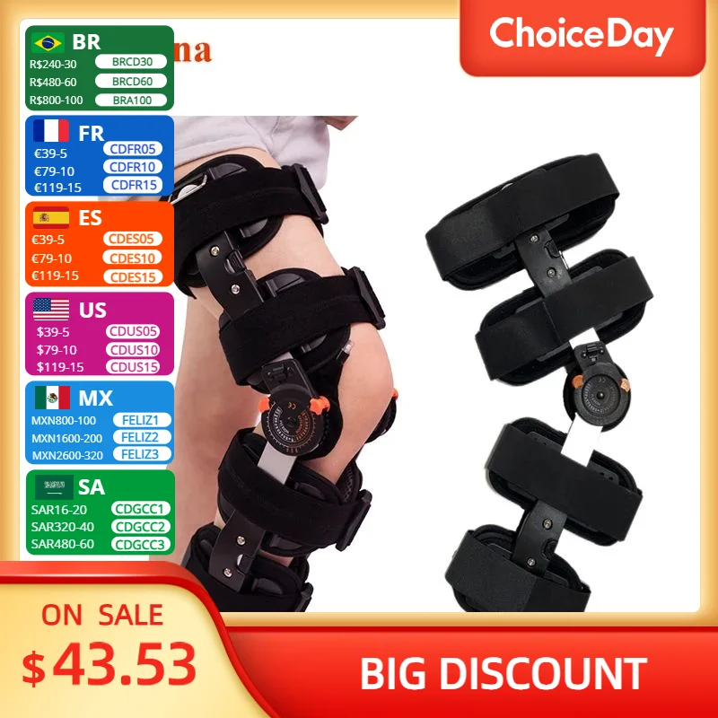 

Adjustable Knee Joint Fixation Brace, Lower Limb Bracket Fracture, Ligament Strain Orthosis, Meniscus Rehabilitation