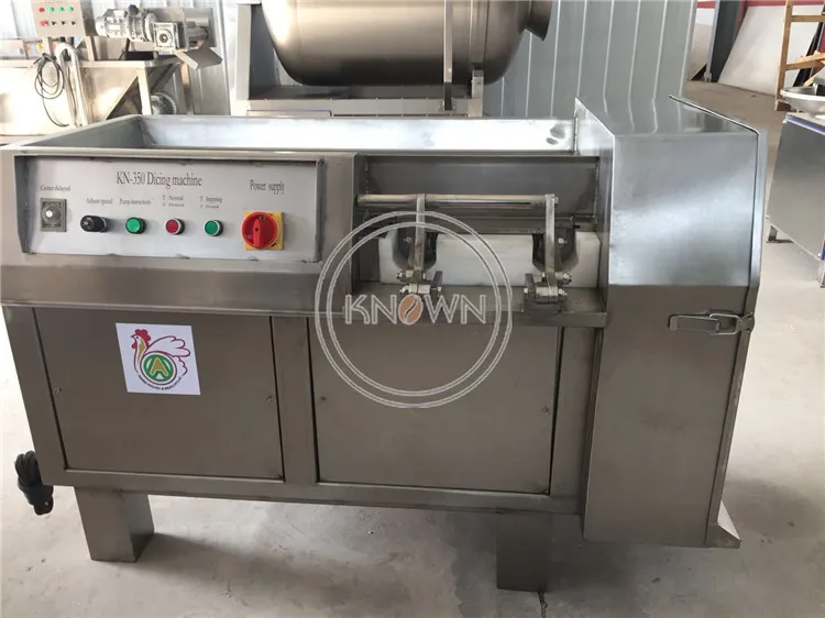 300-400 kg/h máquina cortadora de dados de carne comercial máquina de corte em cubos de legumes para venda