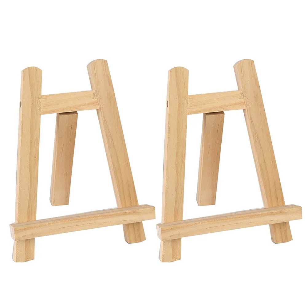 

2Pcs Wooden Desk Calendar Display Stand Easel Tripod Phone Holder Free Hands Movies Home Office Dorm Cell Phone Rack