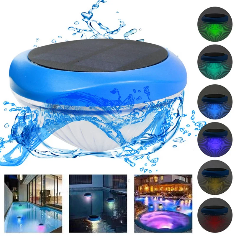 GEFENSI ABUP-2X Solar Floating Pool LED Lights,Waterproof RGB Color Changing Pool Lights,Pool Accessories For Pool,Pond,Spa,Hot