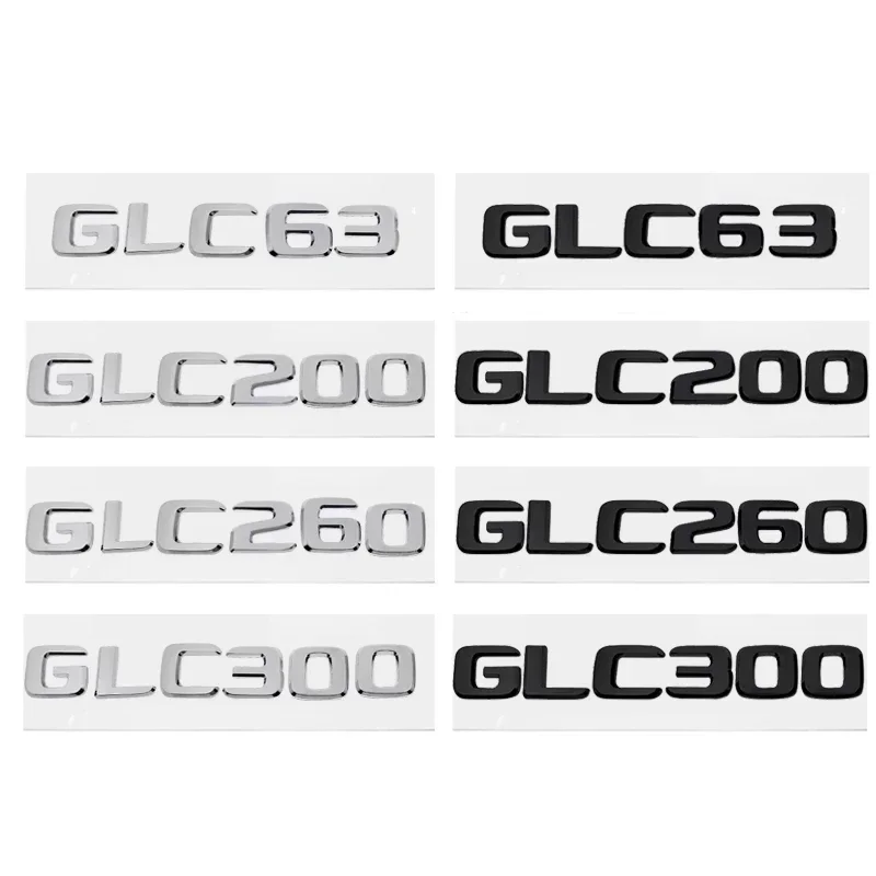 3D ABS Car Rear Trunk Letter Emblem Badge Decals Sticker For Mercedes Benz GLC X253 GLC260 GLC300e GLC350d GLC200 4MATIC GLC220d