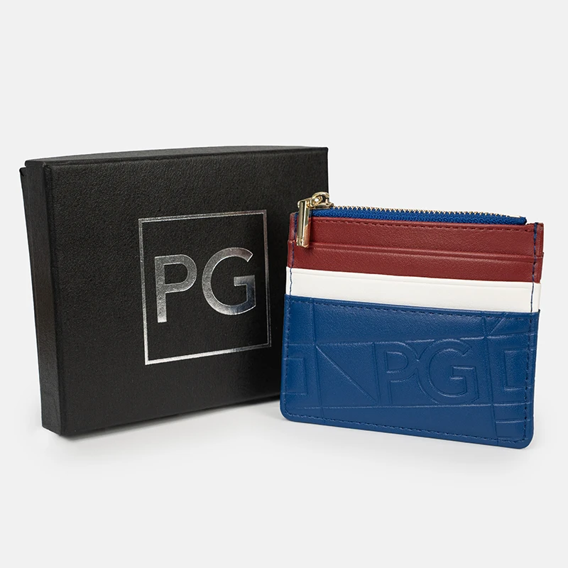 PG Ladies Wallet Ultra Thin Design Contrasting Color Splicing Design Large Capacity Card Slot Multiple Card Slots Zero Wallet