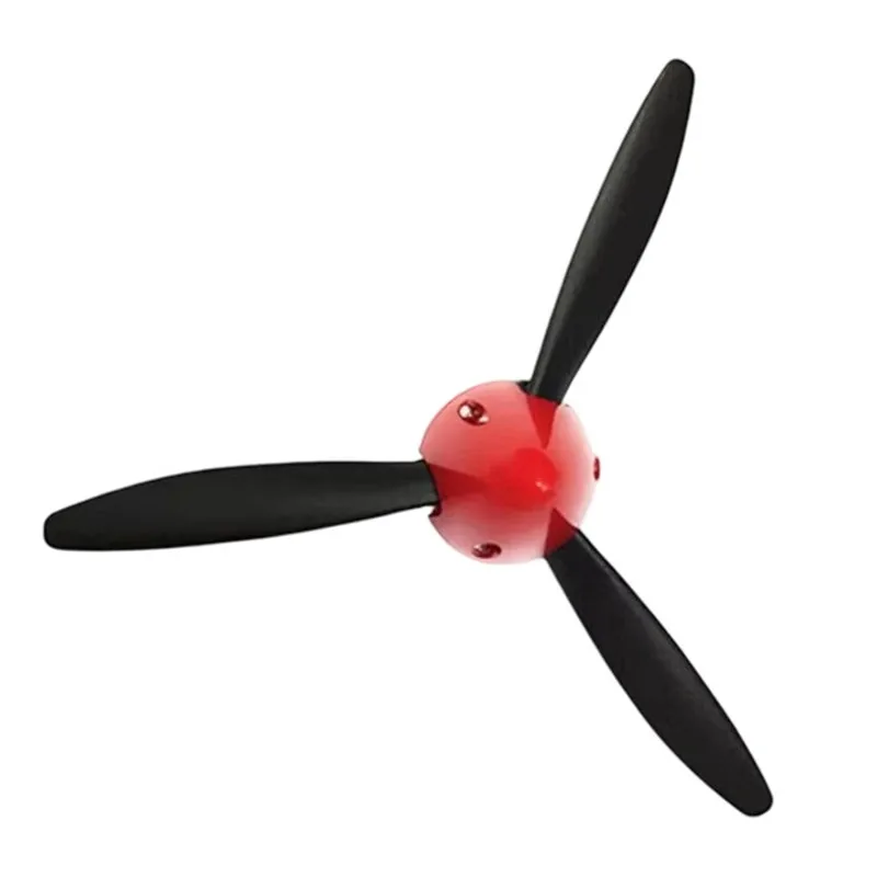 Piezas de hélice giratoria de 3 hojas de 82MM, parte inferior de aluminio CNC de plástico para avión RC, piezas de bricolaje, accesorios de pasatiempos, 1 Uds.