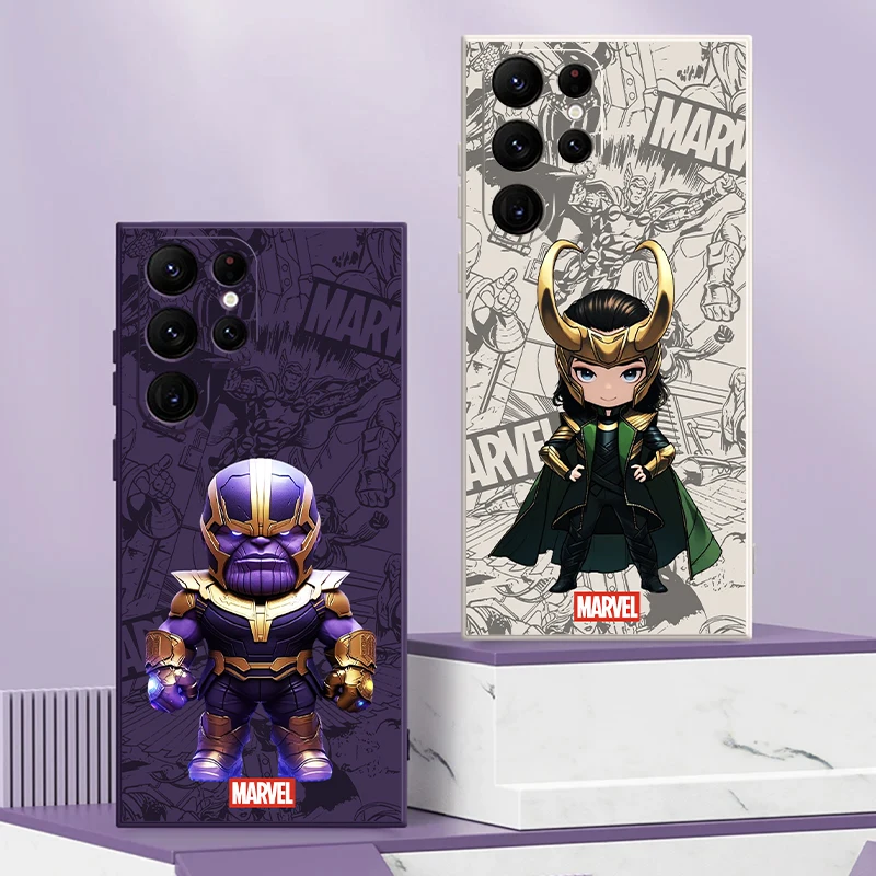 Marvel Thanos Loki Cartoon For Samsung Galaxy S24 S23 S22 S21 S20 Ultra S10 Plus S23 S21 S20 FE Phone Case Coque