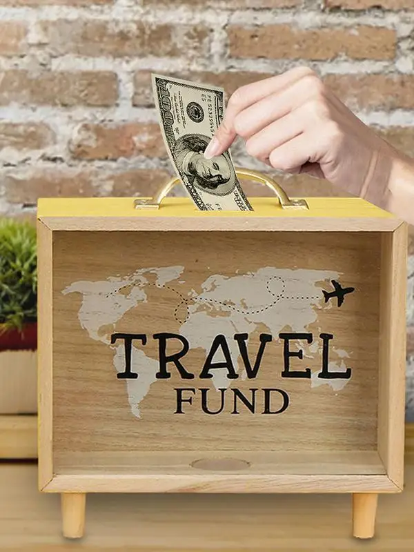 جرة توفير المال، صندوق السفر، حصالة على شكل حيوان، حقيبة خشبية، بنك العد، جرة المال المضحكة، ديكور سطح المكتب لتدفئة المنزل