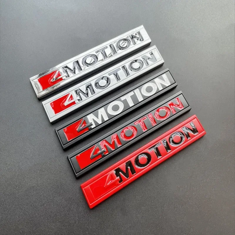 3D Metal 4 Motion Logo 4motion Emblem Car Trunk Badge For Volkswagen CC T5 Golf 4 Passat B6 Tiguan 4MOTION Sticker Accessories