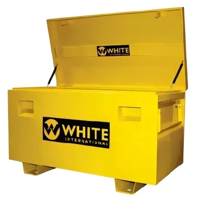 China Steel Heavy Duty Job Site Tool Box Yellow Aluminum Tool Case Metal Handle Empty Tool Box