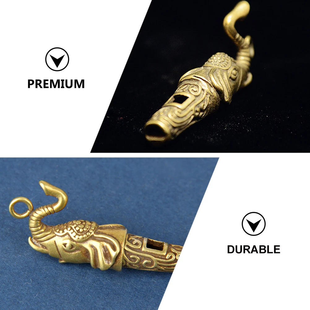 

3 Pcs Key Chain Pendant Elephant Earrings Sport Whistle Sports Whistles Copper Hiking Pendants Men and Women Safety