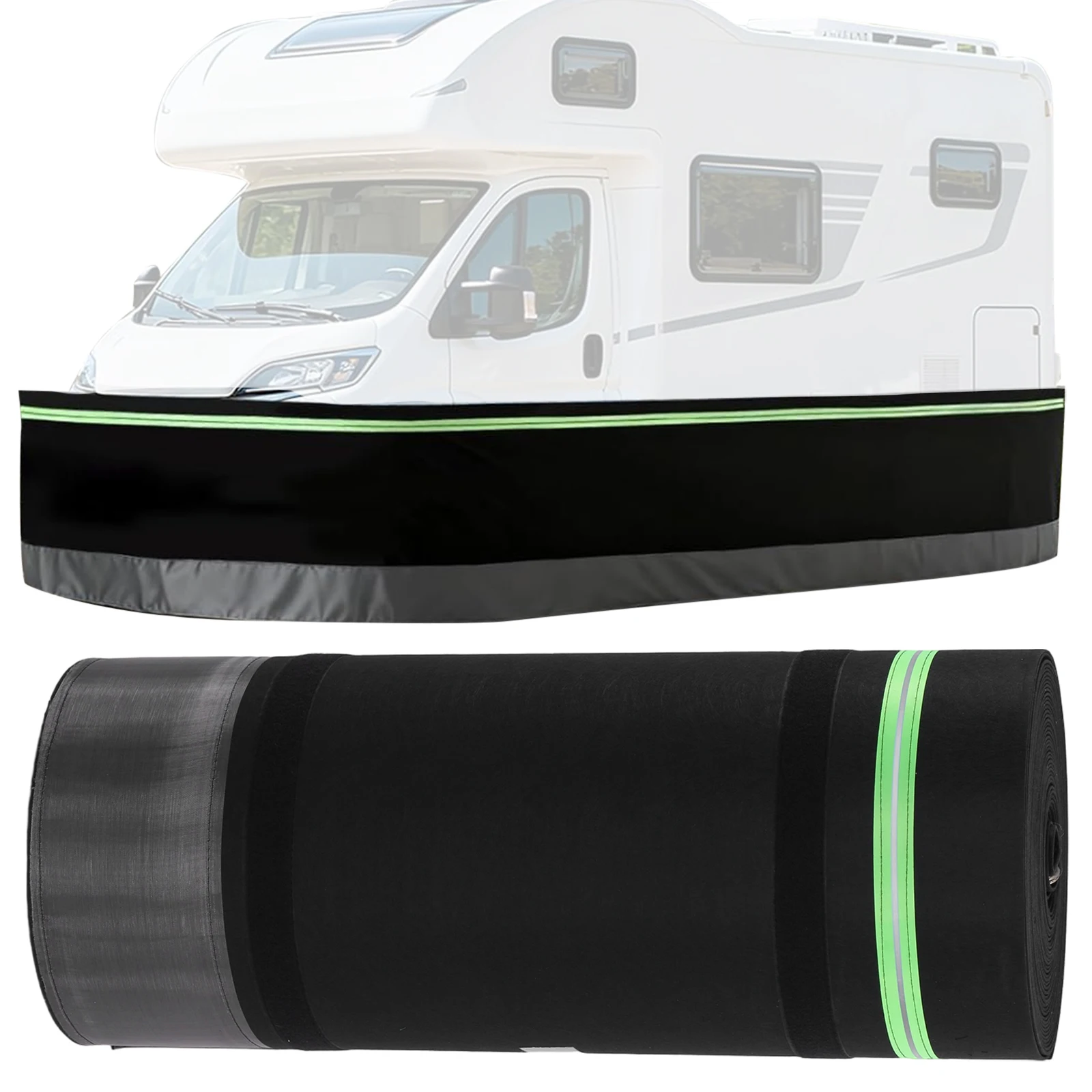 Windproof Trailer Skirts Easy Installation Mobile Home Skirting Waterproof 39.37ft Heightx85.3ft Length for Garden Outdoor Yard