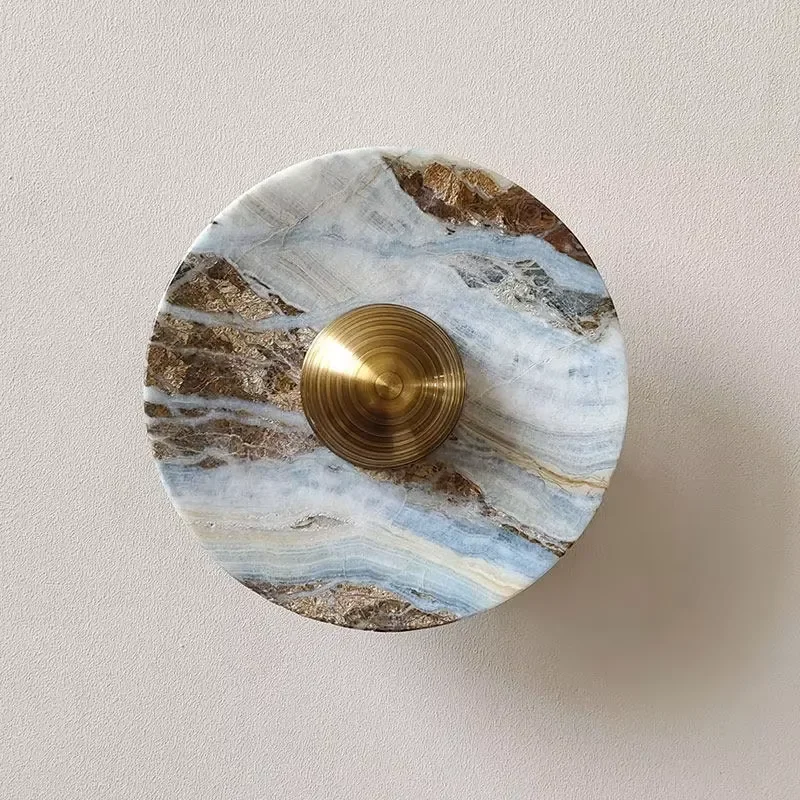 SAIDKOCC Natural Marble Table Lamp French Luxury Style Elegant Home Decor for Living Room Villa Interior Design Aesthetic