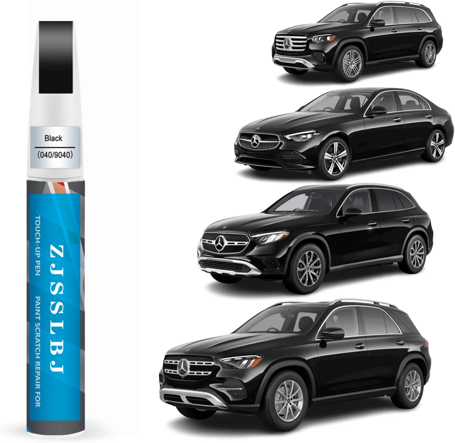 

Car Touch Up Paint(Black(040/9040)) for Mercedes-Benz, Car Paint Scratch Repair Kit, Quick & Easy Solution to Repair, 2 in 1 Scr