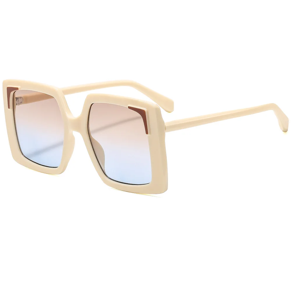 

New Retro Large Frame Square Gradient Women Sunglasses Y2K Personalized Brand Frame Design Trendy Versatile Men Glasses UV400