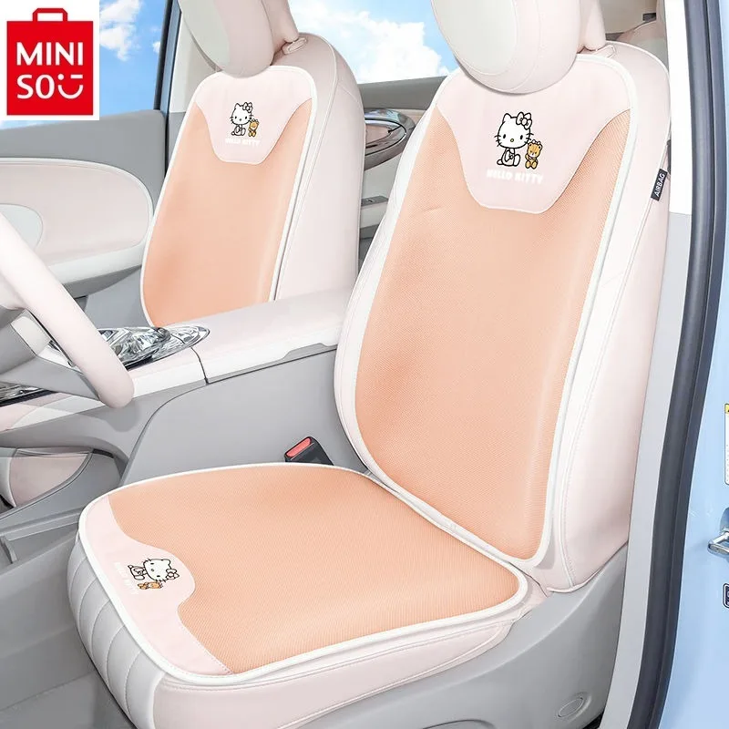 

MINISO Car Four Seasons Universal Comfortable Breathable Seat Cushion Women's Cartoon Hello Kitty Anime Car Accessories