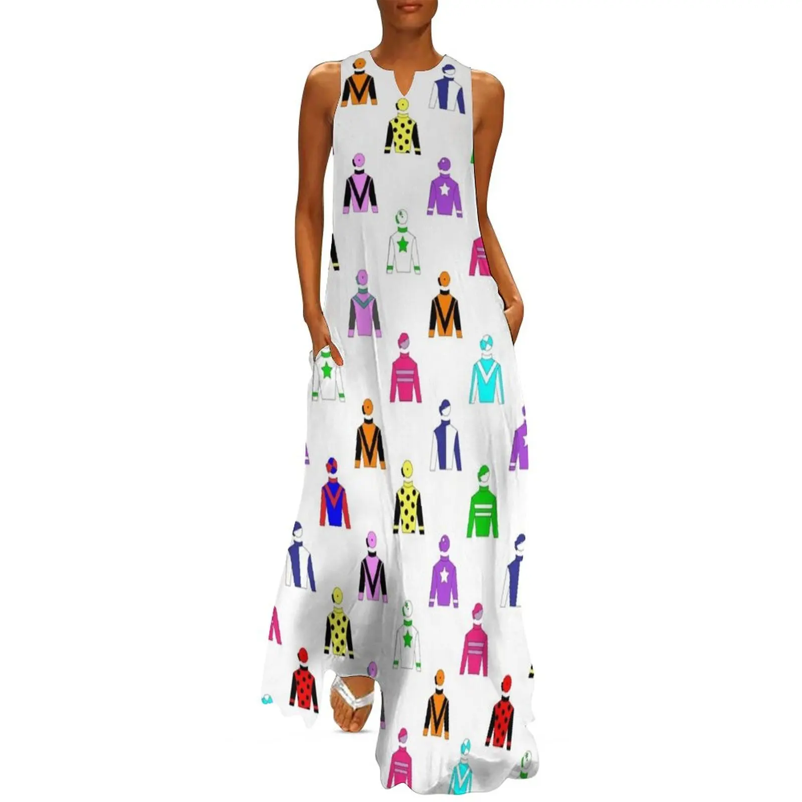 

Horse Racing Jockey Silks Long Dress luxury evening dresses for women 2024 elegant party dresses for women 2024 Long dress woman