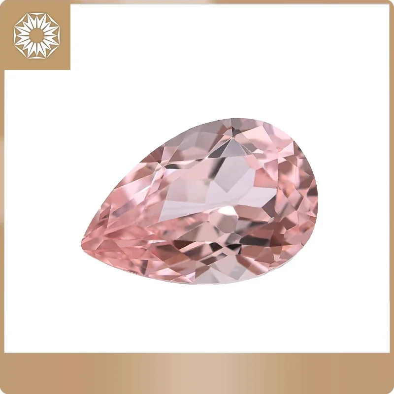 

Top Lab Grown Sapphire Morgan Pink Color Pear Shape VVS1 Charms DIY For Jewelry Making Materials Selectable AGL Certificate