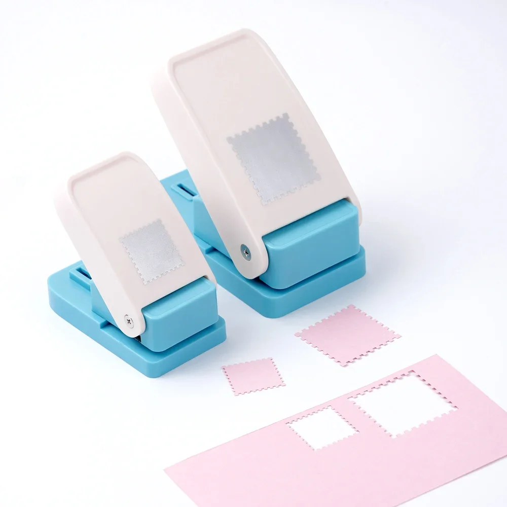 Rectangular/square Postage Stamp Punch S/L Size Stamp Shape Embossing Machine for Paper Crafting Scrapbooking Diy Craft Cards