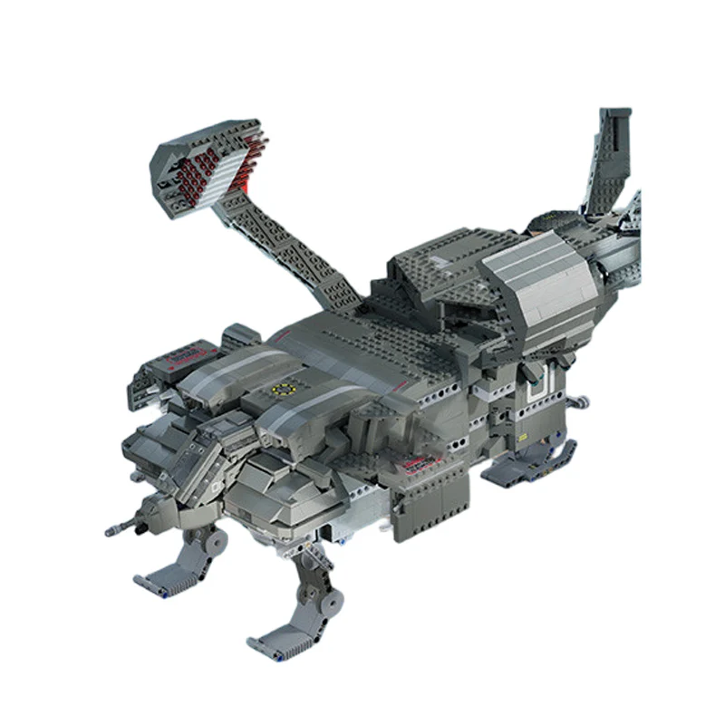 Military Dropship Model MOC Building Bricks War Equipment Modular Technology Gifts Holiday Assemble Children Toys Suit