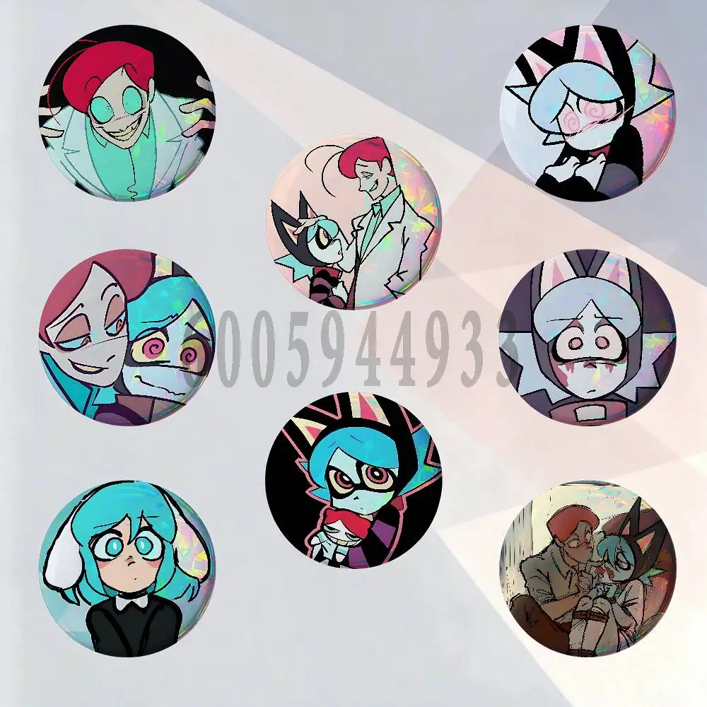 P-Psycho Cuties Badges Round Nijigen Otaku Culture IP peripheral products 58mm 44mm 32mm 75mm 25mm Mini
