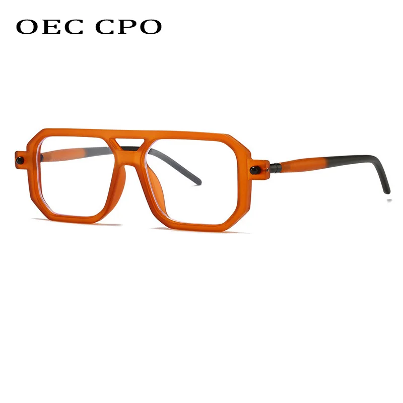 OEC CPO Punk Square Sunglasses Men New Fashion Big Frames Sun Glasses Women Retro Vintage Brand Design Eyeglasses UV400 Eyewear