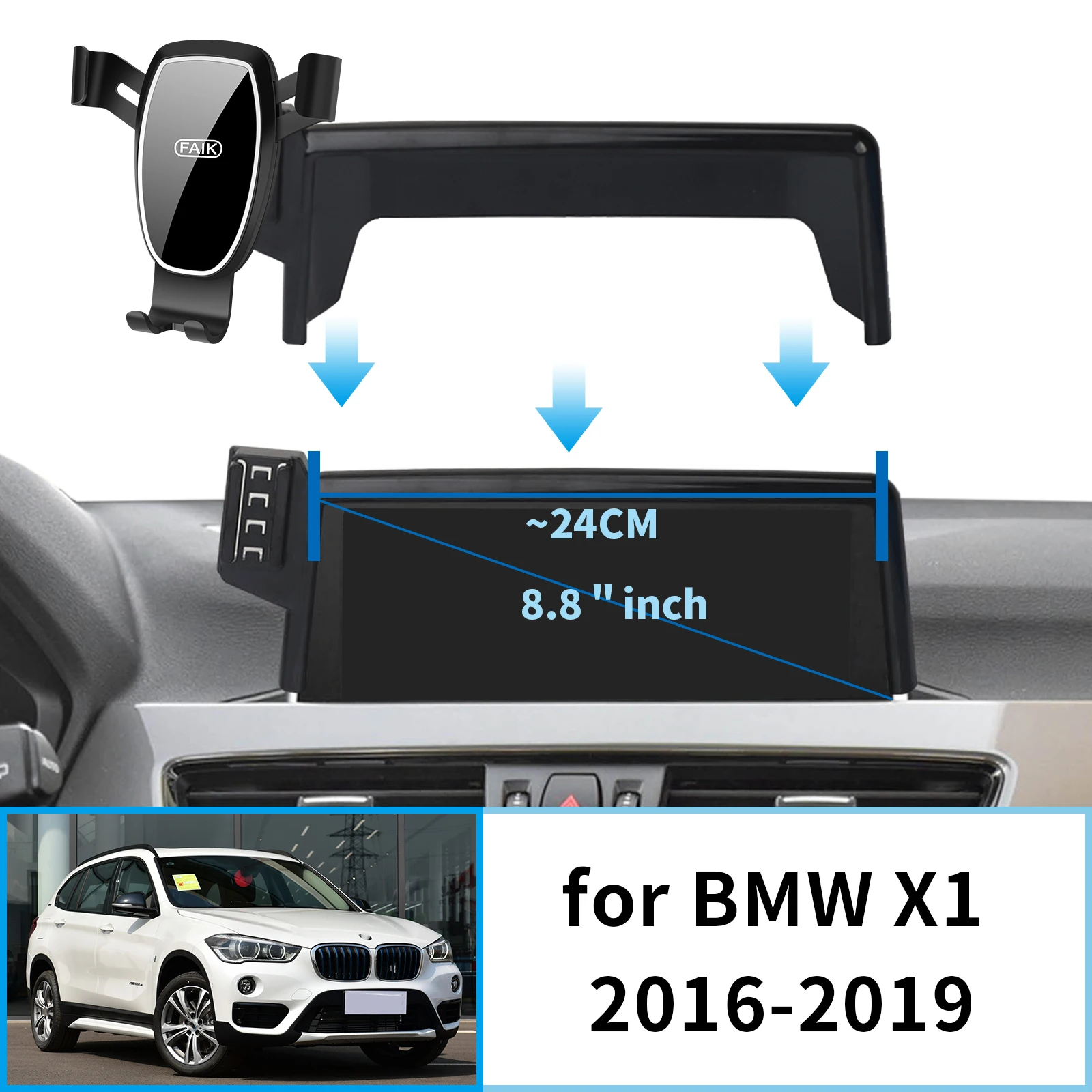 

for BMW X1 2016~2019 F48 (8.8in) GPS Bracket Navigation Stand Auto Accessories