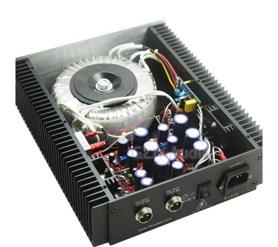 TeraDak Dual 12V / 6.5A Output HiFi 200W Linear Power Supply   Upgrade Version / Dual 5V/9V/15 Optional