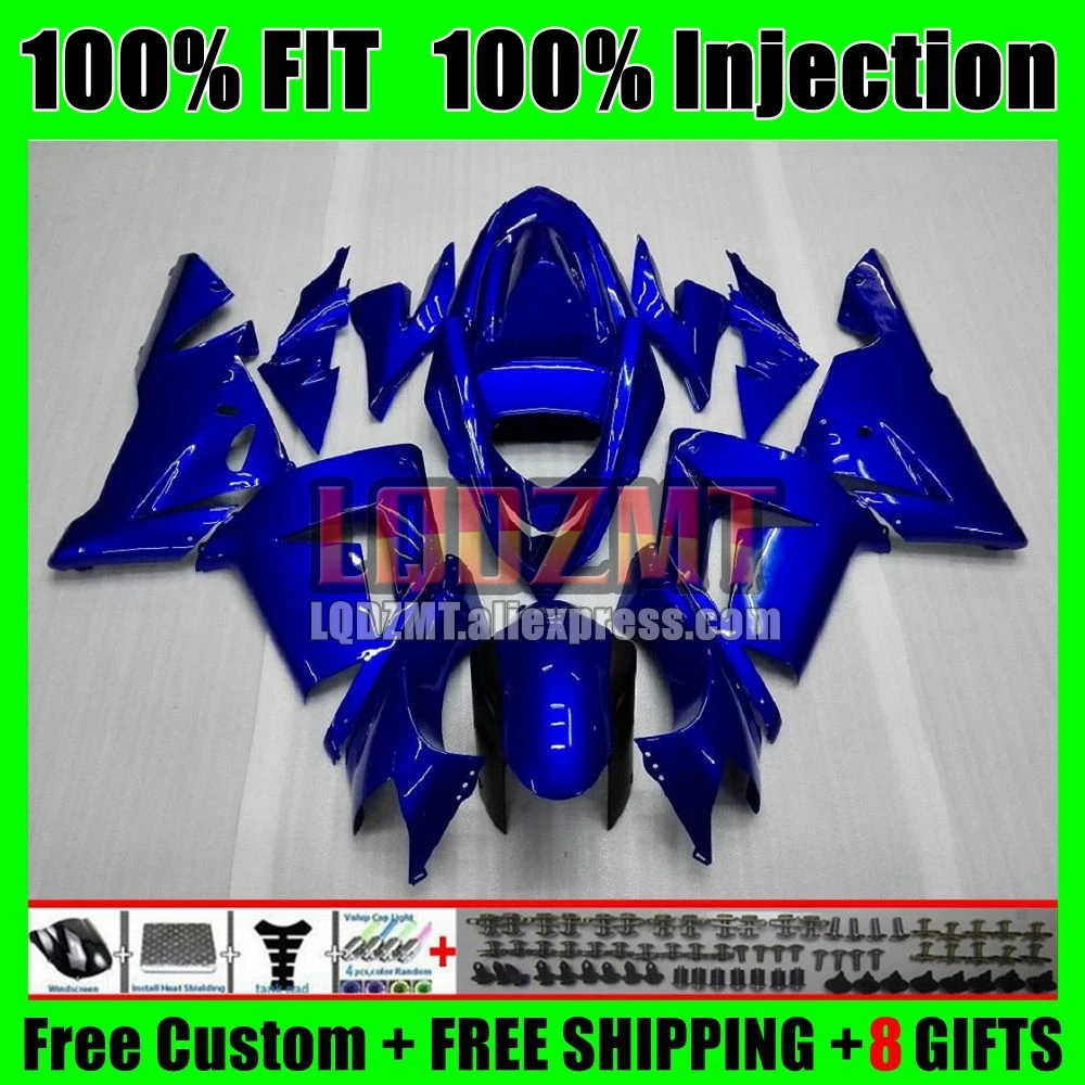 OEM Body For KAWASAKI NINJA ZX Glossy blue 1000 CC ZX-10R 2004 2005 58No.12 ZX 10 R ZX1000CC 1000CC ZX 10R ZX10R 04 05 Fairing