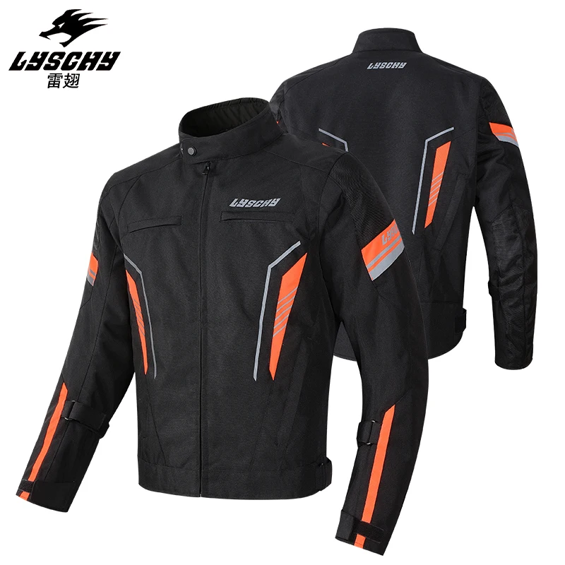 LYSCHY Motorcycle Winter Men's Waterproof Warm Thickened Anti-drop Off-road Cycling Racing Cycling Reflective Safety Jacket