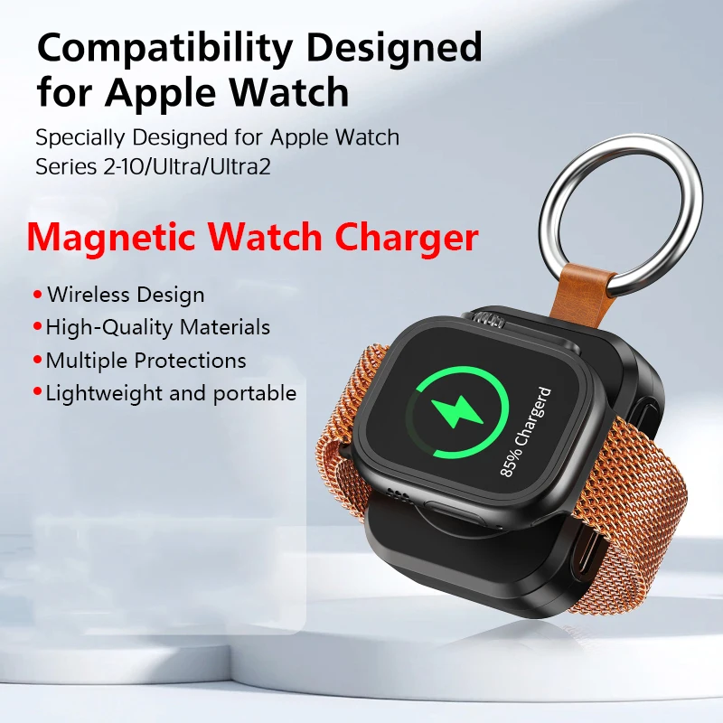 

Magnetic Watch Charger Wireless Charger Fast Charging for Apple Watch Models Available Type-C Charger Portable Design