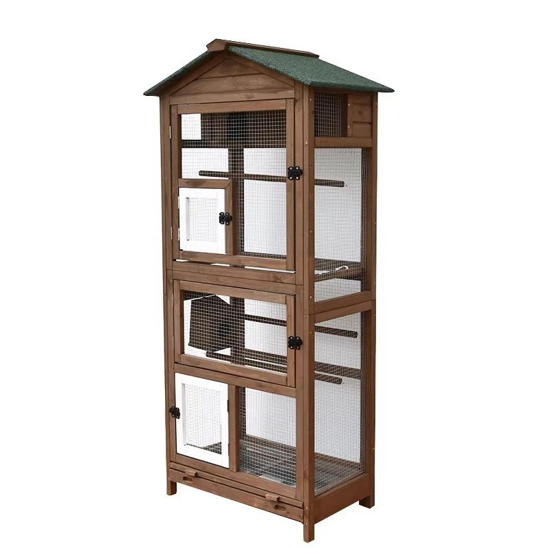 

Outdoor Parrot Bird Cage House Nest Breeding Large Household Solid Wood Whirlwind Villa