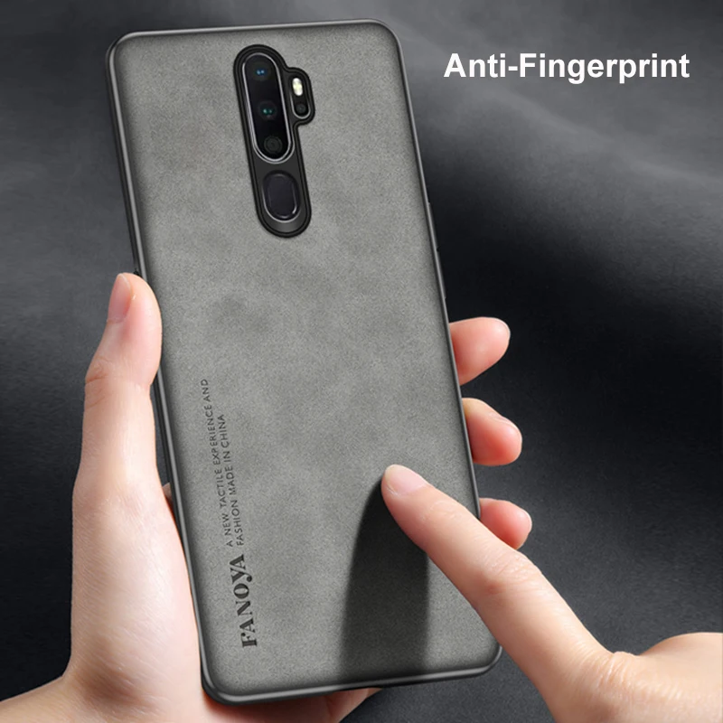 Luxury PU Leather Case For OPPO A5 A9 2020 Cover Business Matte Silicone Protection Phone Case For OPPO A5 2020 A11 A11X Coque