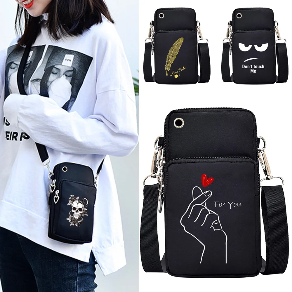 New Mobile Phone Bag Women's Messenger Bag Hanging Neck Coin Purse Vertical Handbag Crossbody Bag for Xiaomi/samsung S10/iphone