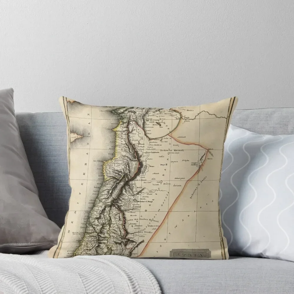 Map of Syria 1817 Throw Pillow christmas ornaments 2025 Pillowcases For Pillows Pillow Case Sofa Covers pillow