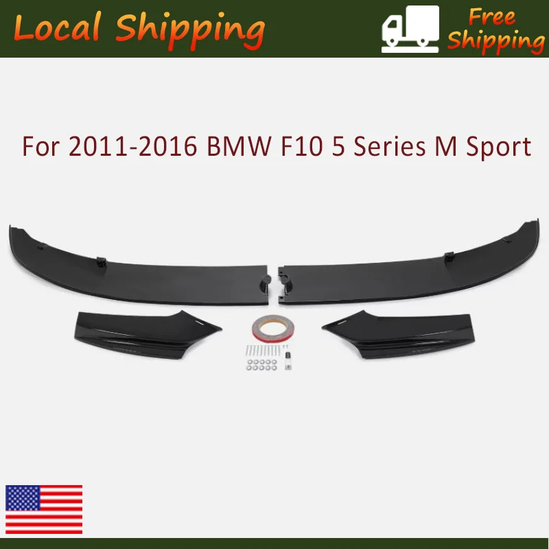 

Gloss Black Car Front Bumper Lip Spoiler Splitter For BMW F10 F11 5 Series 2011 2012 2013 2014 2015 2016 M Sport