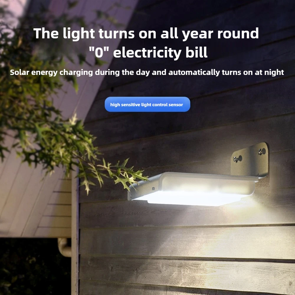 2025 New Solar Outdoor Garden Light Rural Household Waterproof Aluminum Shell LED Lighting Human Body Induction Street Light