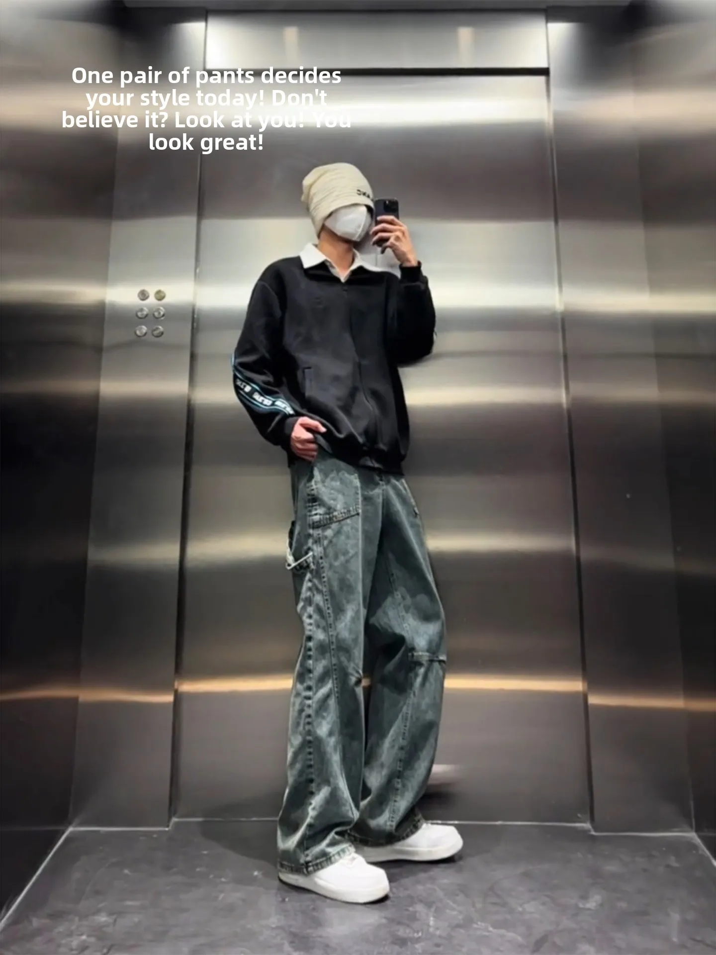 

American Design Deconstructed Work Pants Men's Spring Vibe Tie Dye Splicing Logging Straight Leg Micro Flare Pants