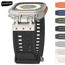 Soft Silicone Band for Apple Watch Ultra 2 49mm 45mm 42mm 44MM Sports Breathable Strap for IWatch Series 9 8 7 6 5 4 Bracelet