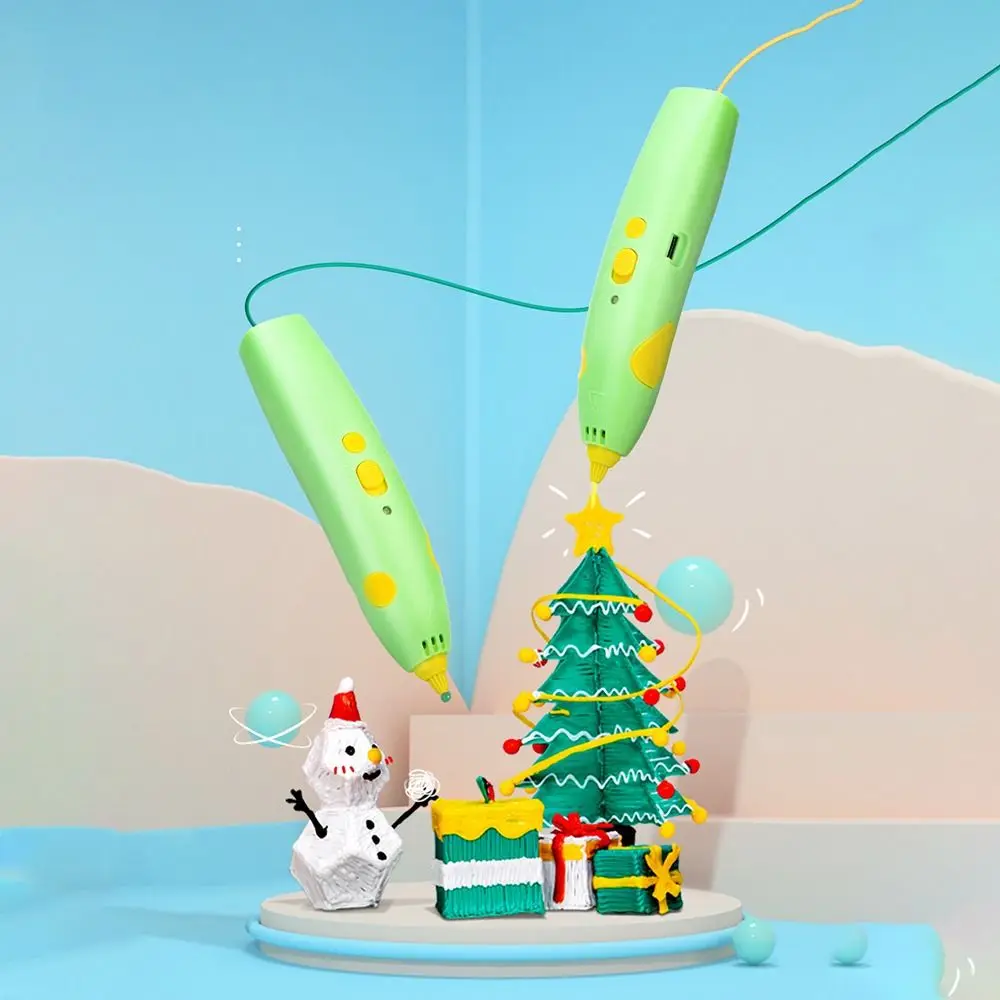 Creative DIY 3D Printing Pen Low Print Temperature ABS 3D Pens With 6M 1.75mm PCL Filaments USB Cable Drawing Pen Children