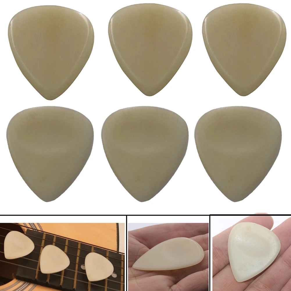 Electric Guitar Pick Natural Bovine Bone Guitar Pick Plectrums Playing Training Tools for Bass Acoustic Electric Guitar