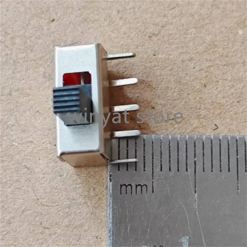 10PCS  Toggle Switch 3PIN 1P2T 90 Degree Curved Needle Slide Switch Handle high SS12F23 SS12F23VG5 5mm