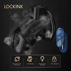 LOCKINK Male Chastity Device Cock Cage 3D Lightweight Curved Penis Ring Bondage Belt Fetish for Men Dick Lock SM Adult Sex Toys