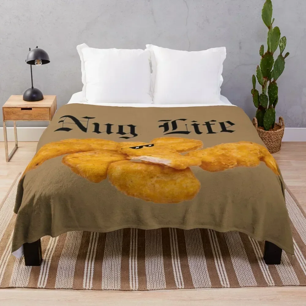 

Nug Life Chicken Nuggets Throw Blanket Flannel Fleece Soft Warm Throw Blanket